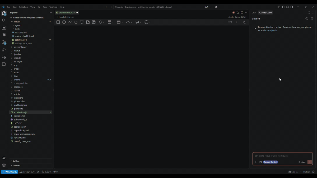 An AI agent drawing on the canvas in real time